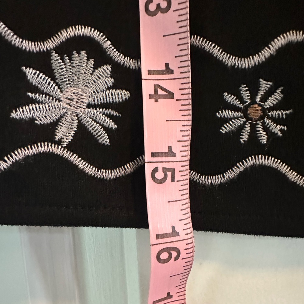 Mi Ami Billie Embroidered Mini Skirt; Suede Like Boho Skirt - Picture 8 of 12